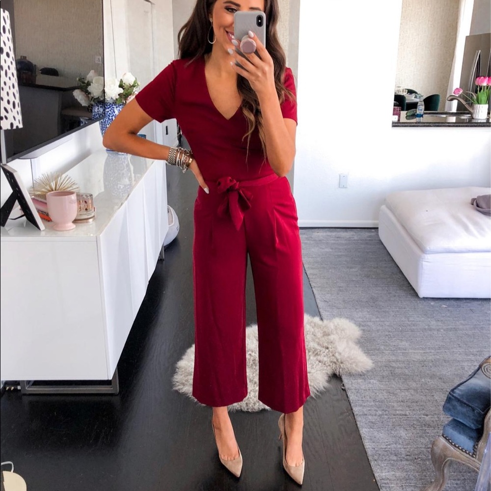 ***IN BLACK*** Charles Henry Belted Crop Jumpsuit